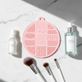 Kit de limpieza de brochas de maquillaje con alfombrilla de silicona