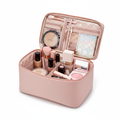 Estuche organizador de cosméticos para viaje en rosa empolvado